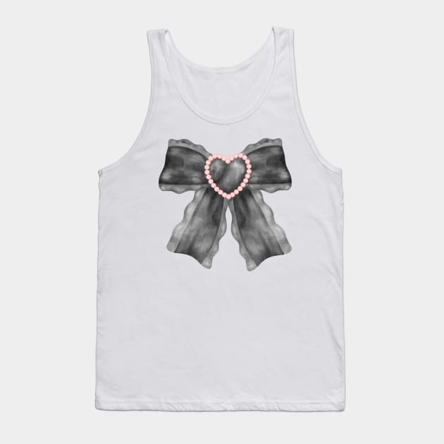 coquette black bow ribbon Tank Top by Berenicelee23